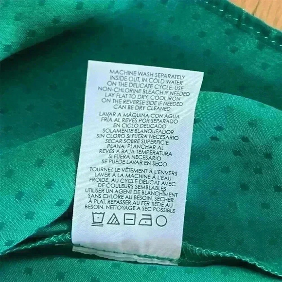 Cabi Women's Sleeveless Halter Blouse Polka Dot Emerald Green Size XS - Picture 3 of 5